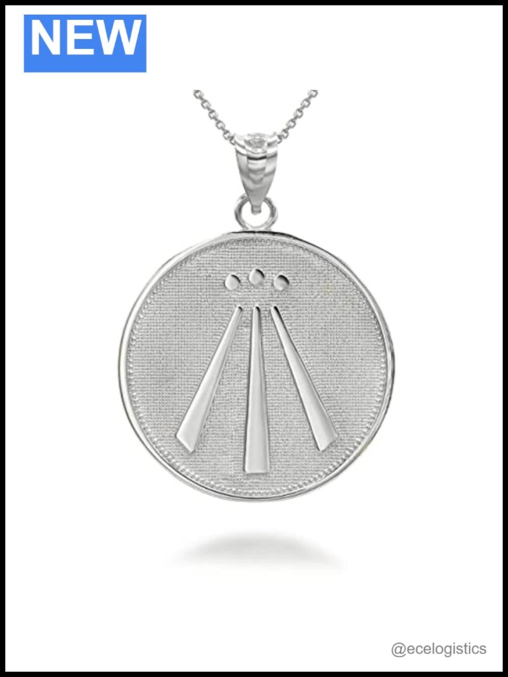 Sterling Silver Celtic Awen Pendant Necklace